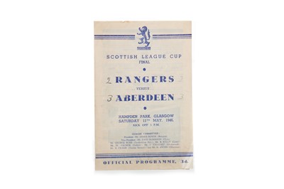 Lot 1535 - RANGERS F.C. VS. ABERDEEN F.C., SCOTTISH LEAGUE CUP FINAL PROGRAMME