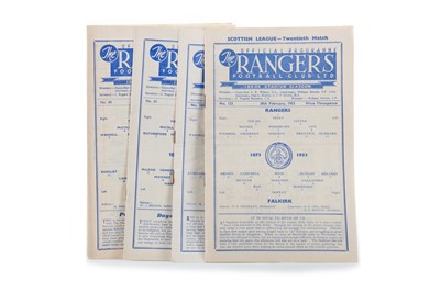 Lot 1537 - RANGERS F.C., FOUR PROGRAMMES