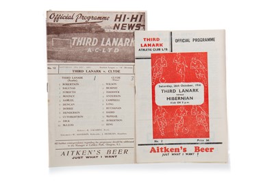 Lot 1538 - THIRD LANARK A.C., TWO PROGRAMMES