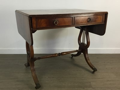 Lot 449 - TWO REPRODUCTION MAHOGANY SOFA TABLES