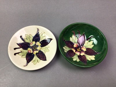 Lot 516 - TWO MOORCROFT SMALL DISHES