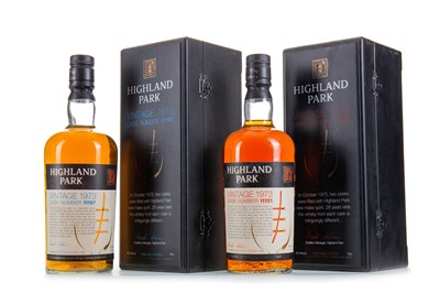 Lot 36 - HIGHLAND PARK 1973 28 YEAR OLD SINGLE CASKS #11151 AND #11167