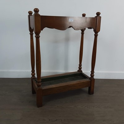 Lot 530 - OAK THREE DIVISION STICK STAND