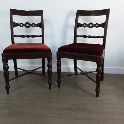 Lot 535 - SET OF FOUR MAHOGANY SINGLE CHAIRS