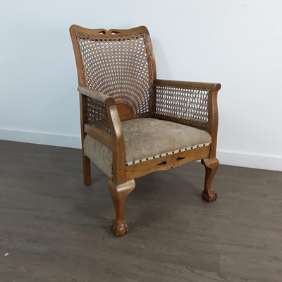 Lot 531 - CANE PANELLED ARMCHAIR