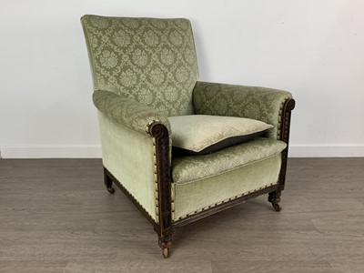 Lot 532 - PAIR OF UPHOLSTERED ARMCHAIRS
