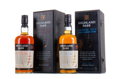 Lot 434 - HIGHLAND PARK 1973 28 YEAR OLD SINGLE CASKS #11151 AND #11167
