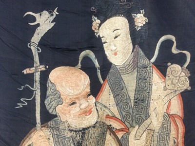 Lot 858 - CHINESE SILK EMBROIDERY