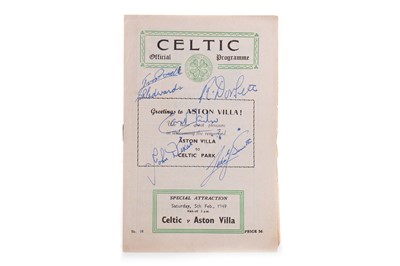 Lot 1541 - CELTIC F.C. V ASTON VILLA, SIGNED PROGRAMME