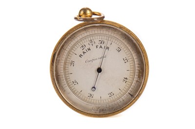 Lot 613 - VICTORIAN COMPENSATED POCKET BAROMETER