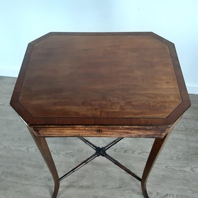 Lot 599 - REGENCY MAHOGANY NEEDLEWORK TABLE