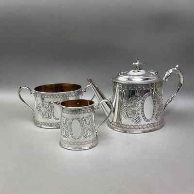 Lot 620 - SILVER PLATED TEA SERVICE