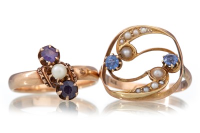 Lot 1147 - TWO GEM SET RINGS