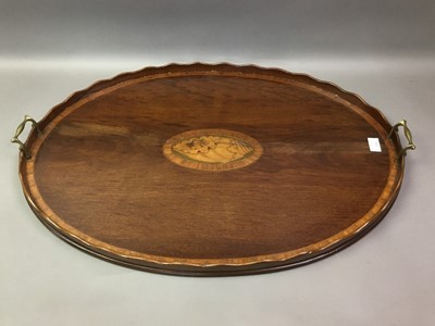 Lot 124 - EDWARDIAN MAHOGANY BUTLER'S/SERVING TRAY