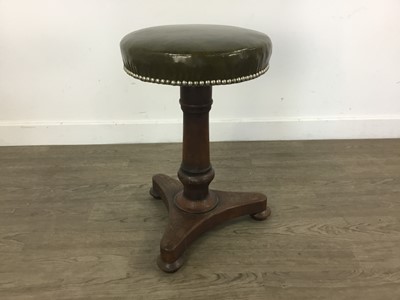 Lot 42 - VICTORIAN MAHOGANY PIANO STOOL