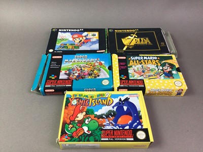 Lot 1033 - SIX NINTENDO SNES AND N64 FIRST PARTY GAMES