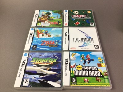 Lot 578 - NINTENDO DS LITE CONSOLE AND NINE GAMES