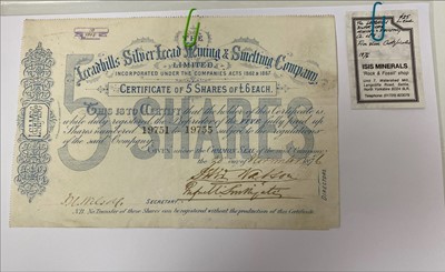 Lot 67 - VICTORIAN LEADHILLS SILVER LEAD MINING & SMELTING COMPANY SHARE CERTIFICATE