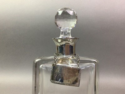 Lot 146 - OBLONG GLASS DECANTER AND OTHERS