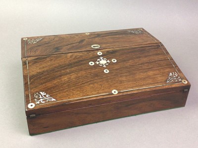 Lot 5 - VICTORIAN ROSEWOOD LAP DESK
