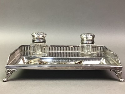 Lot 172 - SILVER PLATED DESK STAND