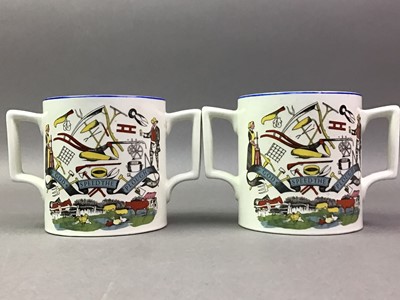 Lot 175 - PAIR OF IRONSTONE GOD SPEED PLOUGH TANKARDS