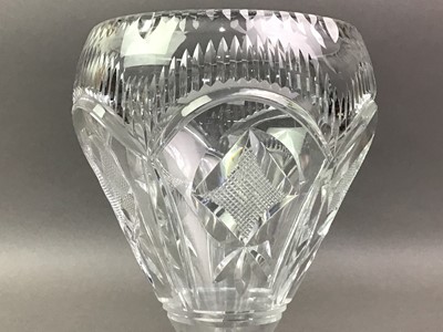 Lot 176 - CUT GLASS VASE