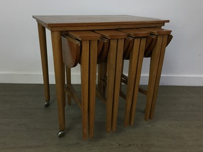 Lot 157 - TEAK NEST OF TABLES