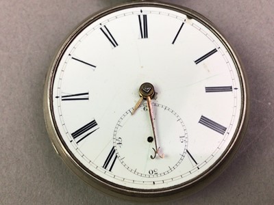 Lot 241 - SILVER HALF HUNTER POCKET WATCH