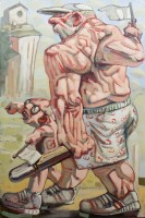 Lot 16 - * PETER HOWSON OBE, CEASEFIRE, 1992 oil on...