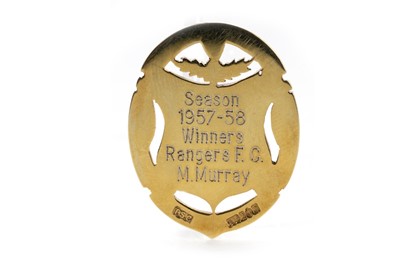 Lot 1551 - MAX MURRAY OF RANGERS F.C., HIS GLASGOW CUP WINNERS GOLD MEDAL