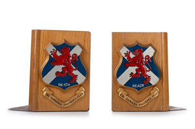 Lot 1555 - RANGERS F.C., PAIR OF BOOKENDS