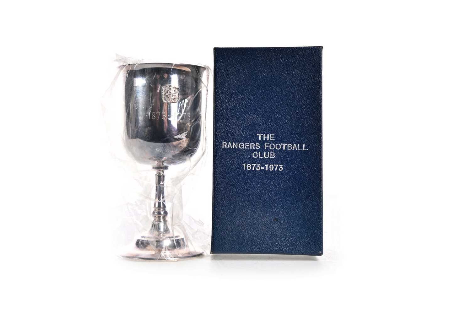 Lot 1557 - RANGERS F.C., CENTENARY MATCH GOBLET AND INVITE