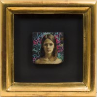Lot 22 - * DENISE FINDLAY, NEON oil on marble, signed...