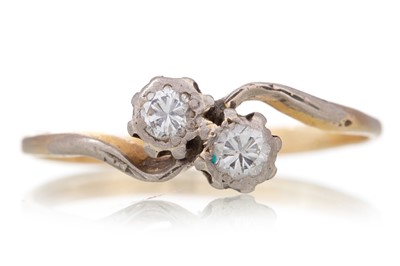 Lot 1206 - DIAMOND TWO STONE RING