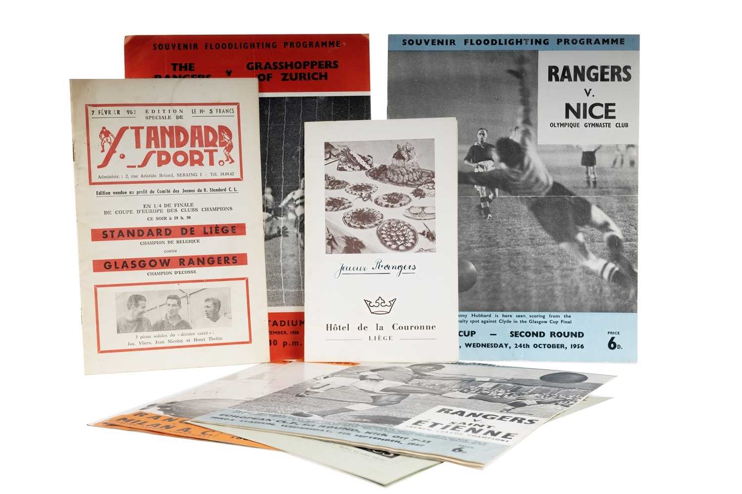 Lot 1566 - RANGERS F.C., COLLECTION OF EUROPEAN PROGRAMMES