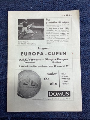 Lot 1566 - RANGERS F.C., COLLECTION OF EUROPEAN PROGRAMMES