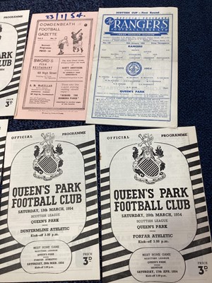 Lot 1572 - QUEENS PARK F.C., COLLECTION OF PROGRAMMES