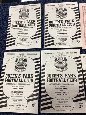 Lot 1572 - QUEENS PARK F.C., COLLECTION OF PROGRAMMES