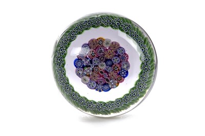 Lot 827 - PAUL YSART (SPANISH/BRITISH, 1904-1992) FOR MONART, MILLEFIORI GLASS PAPERWEIGHT