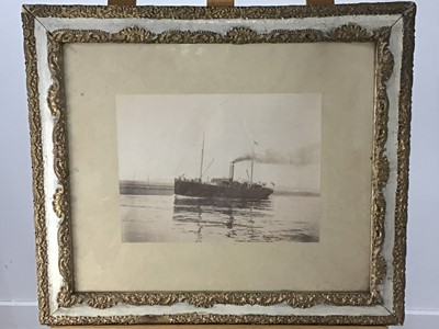 Lot 201 - A DAY ON THE CLYDE, THREE PHOTOGRAPHS OF TRIP DOWN THE CLYDE ON THE PADDLE STEAMER HEBRIDES