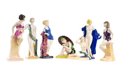 Lot 855 - ROYAL DOULTON, SEVEN 'BATHERS COLLECTION' FIGURES