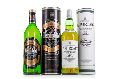 Lot 40 - LAPHROAIG 10 YEAR OLD 1L AND GLENFIDDICH SPECIAL OLD RESERVE 1L