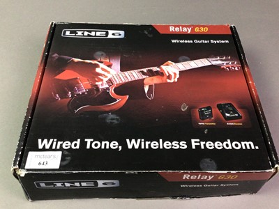 Lot 643 - LINE 6 RELAY G30 WIRELESS GUITAR SYSTEM