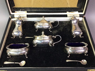 Lot 339 - SILVER CRUET SET