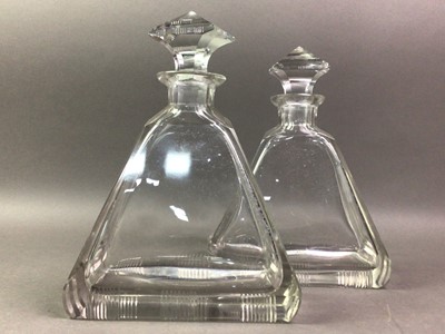 Lot 342 - PAIR OF ART DECO STYLE DECANTERS