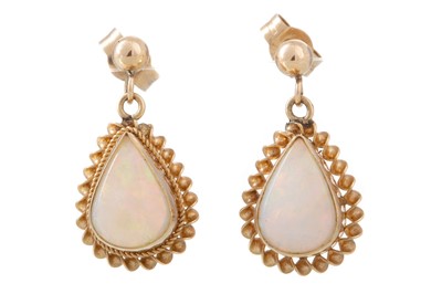 Lot 1228 - PAIR OF OPAL EARRINGS