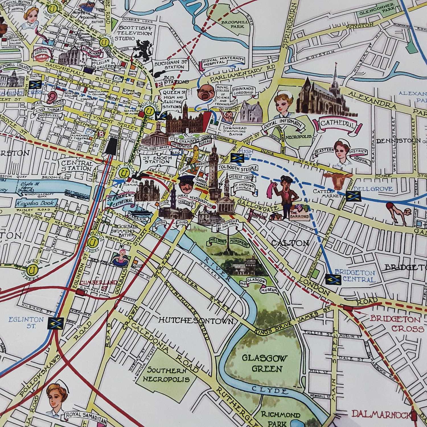 Lot 138 - MAP OF THE CITY OF GLASGOW, LITHOGRAPHIC MAP