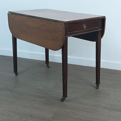 Lot 374 - MAHOGANY PEMBROKE TABLE