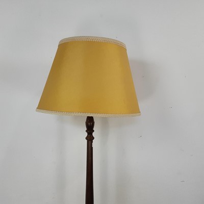 Lot 379 - MAHOGANY STANDARD LAMP